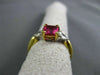 ESTATE 1.74CT DIAMOND & RUBALITE 18KT TWO TONE GOLD 3D FILIGREE ENGAGEMENT RING