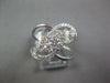 LARGE 1.04CT DIAMOND 18KT WHITE GOLD 3D CLUSTER CRISS CROSS LOVE KNOT FUN RING