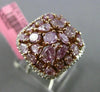 ESTATE 3.32CT WHITE & PINK DIAMOND 18KT WHITE & ROSE GOLD MULTI SHAPE HALO RING