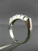 ESTATE .65CT DIAMOND 14KT WHITE GOLD 3D 5 STONE WEDDING ANNIVERSARY RING #1210