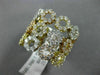 ESTATE LARGE 2.98CT DIAMOND 18KT TRI COLOR GOLD 3D OPEN CIRCLE FLEXIBLE FUN RING