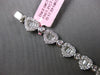LARGE 3.79CT DIAMOND 18K WHITE GOLD ROUND & BAGUETTE MULTI HEART TENNIS BRACELET
