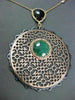 ESTATE LARGE 1.02CT DIAMOND & MULTI GEM 14KT TWO TONE GOLD BY THE YARD PENDANT