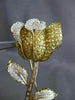 ANTIQUE LARGE 9.35CT DIAMONDS & TOPAZ 18KT TWO TONE GOLD FLOWER PIN BROOCH 21852