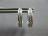 ANTIQUE .35CT DIAMOND 18KT WHITE GOLD 3D FILIGREE SQUARE HUGGIE EARRINGS #28016