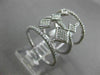 ESTATE LARGE .54CT DIAMOND 14KT WHITE GOLD 3D MULTI ROW DIAMOND SHAPE FUN RING