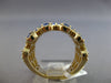 LARGE 3.92CT DIAMOND & AAA SAPPHIRE 14KT YELLOW GOLD MULTI ROW ANNIVERSARY RING
