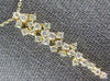 ESTATE .80CT DIAMOND 14K YELLOW GOLD 3D CLUSTER ELONGATED FLOATING LOVE NECKLACE