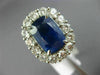 LARGE GIA 11.80CT DIAMOND & AAA SAPPHIRE PLATINUM PRINCESS DIANA ENGAGEMENT RING