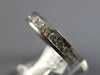 ESTATE .81CT DIAMOND 14KT WHITE GOLD 3D ROUND CHANNEL WEDDING ANNIVERSARY RING