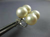 AAA SOUTH SEA PEARL 14KT WHITE GOLD 3D DOUBLE SCREWBACK HANGING EARRINGS #26972