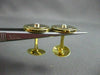 ANTIQUE LARGE DIAMOND 18KT 2TONE GOLD ROUND ETOILE DOUBLE SIDED CUFF LINKS 21204