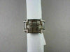 ANTIQUE 10.50CTW FANCY SHAPE SMOKEY TOPAZ DIAMOND 18KT WHITE GOLD RING
