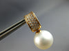 .43CT DIAMOND & AAA PINK SOUTH SEA PEARL 18KT ROSE GOLD HUGGIE HANGING EARRINGS