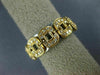 ESTATE WIDE .22CT DIAMOND 18KT WHITE & ROSE GOLD 3D SQUARE HALO ANNIVERSARY RING