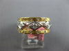 .34CT DIAMOND 18KT 2 TONE GOLD 3D ETOILE FILIGREE 3/4 ETERNITY ANNIVERSARY RING