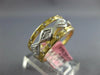 .34CT DIAMOND 18KT 2 TONE GOLD 3D ETOILE FILIGREE 3/4 ETERNITY ANNIVERSARY RING