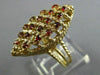 ESTATE LARGE 1.2CT AAA GARNET 14K YELLOW GOLD FILIGREE MARQUISE SHAPE RING 26254