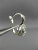 ESTATE .40CT DIAMOND 14KT WHITE GOLD ROUND MILGRAIN LEVERBACK HANGING EARRINGS