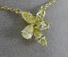 GIA 1.57CT WHITE & FANCY YELLOW DIAMOND 18KT YELLOW GOLD CLASSIC FLOWER NECKLACE