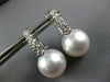 .73CT DIAMOND & SOUTH SEA PEARL 18KT WHITE GOLD CLASSIC CLIP ON HANGING EARRINGS