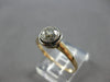 ANTIQUE .85CT OLD MINE DIAMOND 14KT 2 TONE GOLD SOLITAIRE ENGAGEMENT RING #27990