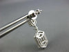 1.20CT DIAMOND 18KT WHITE GOLD ROUND & BAGUETTE HEXAGON CLASSIC HANGING EARRINGS