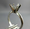 ESTATE PLATINUM CLASSIC ROUND SIX PRONG SEMI MOUNT ENGAGEMENT RING #26979