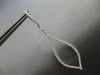 ESTATE LARGE .77CT DIAMOND 14KT WHITE GOLD 3D OPEN LEAF HUGGIE HANGING EARRINGS