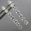 .95CT DIAMOND 18K WHITE GOLD 3D OVAL INSIDE OUT SHARE PRONG HOOP HUGGIE EARRINGS