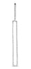 .63CT DIAMOND 14KT WHITE GOLD RECTANGULAR ELONGATED LEVERBACK HANGING EARRINGS