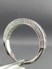 ESTATE 1.15CT ROUND & PRINCESS DIAMOND 18K WHITE GOLD SEMI ETERNITY WEDDING RING
