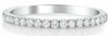 ESTATE .26CT DIAMOND 14KT WHITE GOLD SEMI ETERNITY SHARE PRONG ANNIVERSARY RING