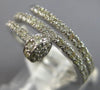 ESTATE .71CT DIAMOND 14KT WHITE GOLD 3D CLASSIC CRISS CROSS NAIL FUN RING