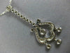 ESTATE LARGE 1.0CT DIAMOND 14KT WHITE GOLD 3D CHANDELIER FLOATING PENDANT #15422
