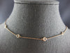ESTATE EXTRA LONG 3.15CT DIAMOND 14KT ROSE GOLD ROUND BY THE YARD LOVE NECKLACE