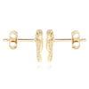 .10CT DIAMOND & GREEN ENAMEL 14KT YELLOW GOLD 3D BUTTERFLY LOVE STUD EARRINGS