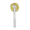 ESTATE .38CT FANCY YELLOW DIAMOND 18KT WHITE & YELLOW GOLD 3D INFINITY LOVE RING