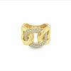 ESTATE .43CT DIAMOND 18KT YELLOW GOLD CLASSIC OVAL LOVE KNOT FUN RING