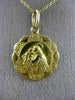 ESTATE 18KT YELLOW GOLD 3D HANDCRAFTED ITALIAN RELIGIOUS METAL PENDANT #26083