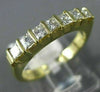 ESTATE .60CT DIAMOND 14K YELLOW GOLD 7 STONE PRINCESS CUT ANNIVERSARY RING 14631