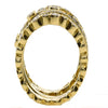 LARGE .99CT DIAMOND 18K YELLOW GOLD FILIGREE MILGRAIN STACKABLE ANNIVERSARY RING