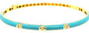 .08CT DIAMOND & BLUE ENAMEL 18KT YELLOW GOLD 3D 3 STONE CUFF BANGLE BRACELET