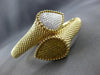 LARGE 2.21CT WHITE & INTENSE YELLOW DIAMOND 18KT YELLOW GOLD 3D BANGLE BRACELET