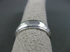 ESTATE WIDE 14KT SOLID WHITE GOLD 3D HAMMERED LOOK MENS WEDDING RING #1293