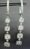 ESTATE 2.35CT DIAMOND 18KT WHITE GOLD INVISIBLE MULTI FLOWER HANGING EARRINGS