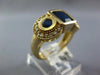 LARGE 2.66CT DIAMOND & AAA SAPPHIRE 14K YELLOW GOLD EMERALD CUT & ROUND FUN RING