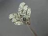 ANTIQUE LARGE 1.30CT OLD MINE DIAMOND 14KT WHITE GOLD MARQUISE V SHAPE RING #566