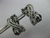 .35CT DIAMOND 14KT BLACK GOLD 3D MULTI ROW CRISS CROSS CLIP ON HANGING EARRINGS