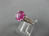 ESTATE 1.88CT DIAMOND & AAA PINK SAPPHIRE 14KT WHITE GOLD ENGAGEMENT RING #26004